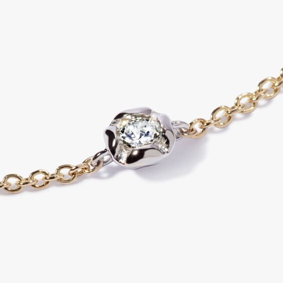 Marguerite 14ct Yellow Gold Diamond Bracelet